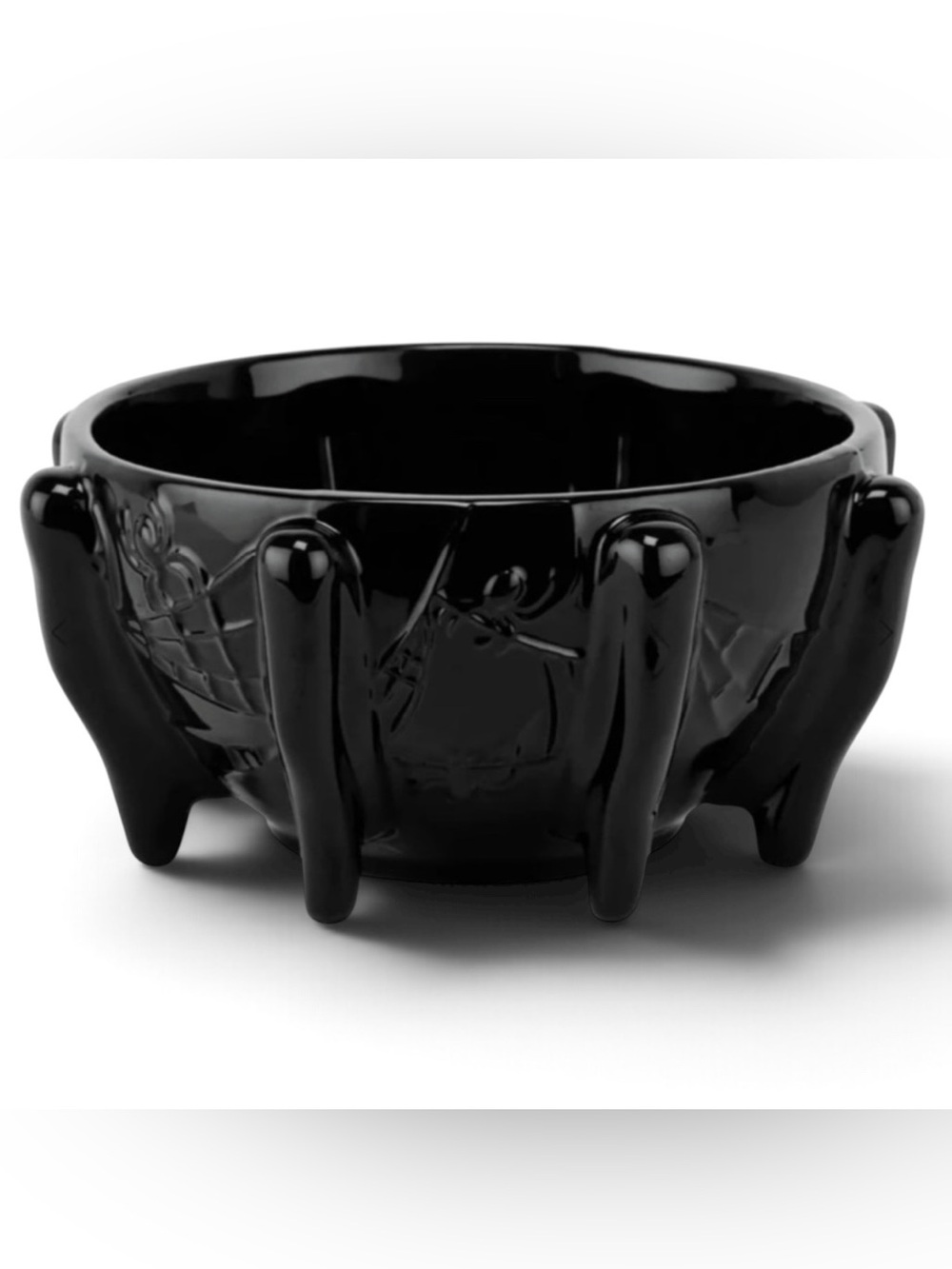 Killstar Bowl Arachnid Black Ceramic Spider Web